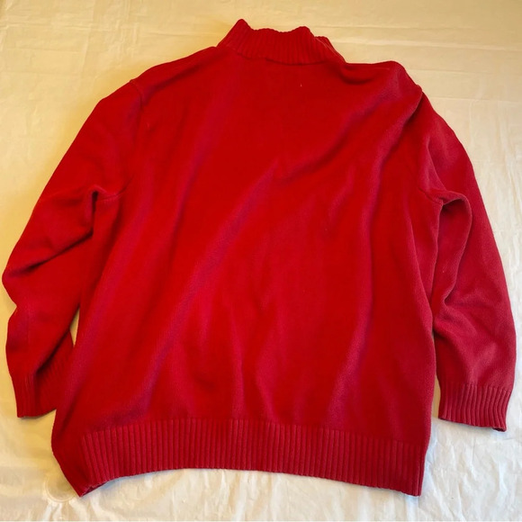 🧵 Vintage Polo Ralph Lauren Red Knit Sweater - Men’s 3XL - 100% Cotton 🧵 - Picture 7 of 10